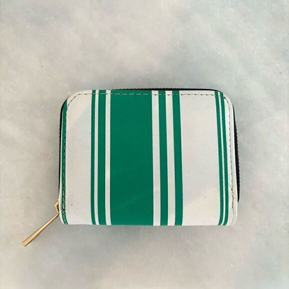A New Day Striped Zip-Around Wallet Green - Picture 1 of 5